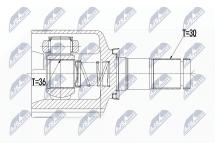 Комплект шарнірів, приводний вал 