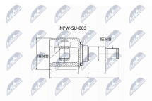 Шарнирный комплект, приводной вал Шарнирный комплект, приводной вал