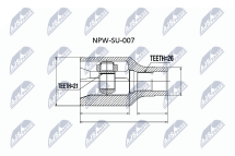 Комплект шарнірів, приводний вал 