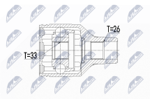 Комплект шарнірів, приводний вал 