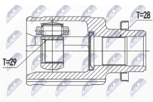 Шарнирный комплект, приводной вал 