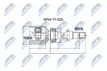 Комплект шарнірів, приводний вал 
