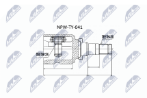 Комплект шарнірів, приводний вал 