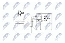 Комплект шарнірів, приводний вал 