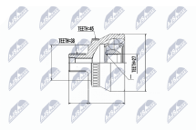 Комплект шарнірів, приводний вал 