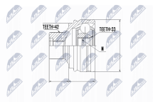 Комплект шарнірів, приводний вал 