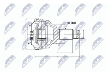 Комплект шарнірів, приводний вал 