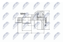 Комплект шарнірів, приводний вал 