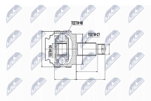 Комплект шарнірів, приводний вал 
