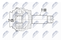 Комплект шарнірів, приводний вал 