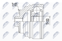 Комплект шарнірів, приводний вал 