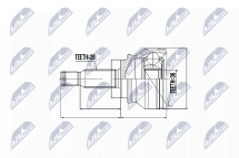 Комплект шарнірів, приводний вал Комплект шарнірів, приводний вал