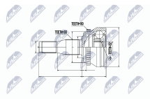 Комплект шарнірів, приводний вал 