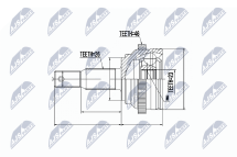 Комплект шарнірів, приводний вал 