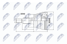 Комплект шарнірів, приводний вал 