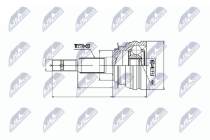 Комплект шарнірів, приводний вал 