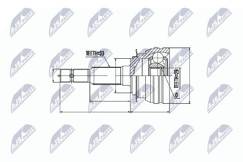 Комплект шарнірів, приводний вал 