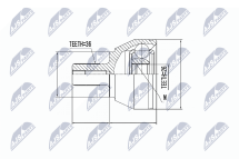 Комплект шарнірів, приводний вал 