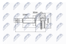 Комплект шарнірів, приводний вал 