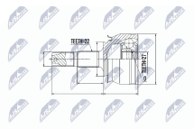 Комплект шарнірів, приводний вал Комплект шарнірів, приводний вал