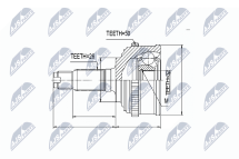 Комплект шарнірів, приводний вал 
