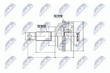 Шарнирный комплект, приводной вал 