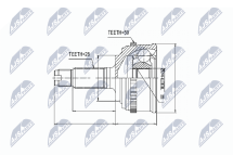 Комплект шарнірів, приводний вал 