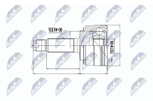 Комплект шарнірів, приводний вал Комплект шарнірів, приводний вал