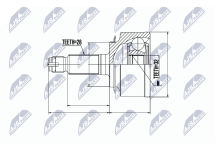 Комплект шарнірів, приводний вал 