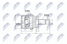 Комплект шарнірів, приводний вал 