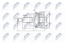 Комплект шарнірів, приводний вал 