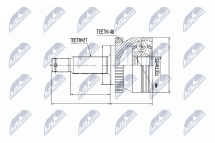 Шарнирный комплект, приводной вал 