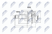 Комплект шарнірів, приводний вал 