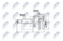 Комплект шарнірів, приводний вал 