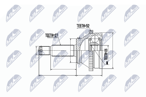 Комплект шарнірів, приводний вал 