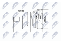 Шарнирный комплект, приводной вал Шарнирный комплект, приводной вал