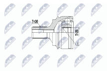 Шарнирный комплект, приводной вал 