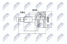Комплект шарнірів, приводний вал 