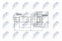 Комплект шарнірів, приводний вал Комплект шарнірів, приводний вал