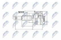 Комплект шарнірів, приводний вал 
