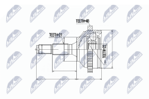 Комплект шарнірів, приводний вал 