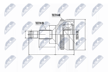 Комплект шарнірів, приводний вал 
