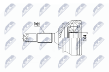 Шарнирный комплект, приводной вал 