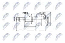 Комплект шарнірів, приводний вал 