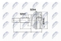 Комплект шарнірів, приводний вал Комплект шарнірів, приводний вал