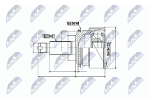 Комплект шарнірів, приводний вал 