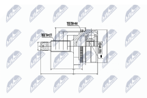 Комплект шарнірів, приводний вал 