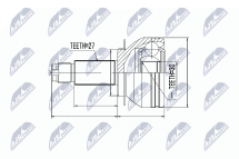 Комплект шарнірів, приводний вал 