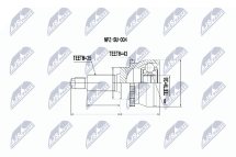 Комплект шарнірів, приводний вал 