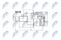 Комплект шарнірів, приводний вал 